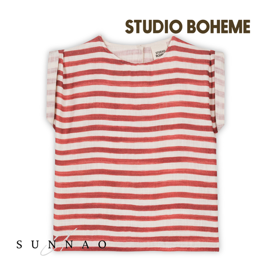 <STUDIO BOHEME PARIS> BLOUSE PRASLIN - RED STRIPES