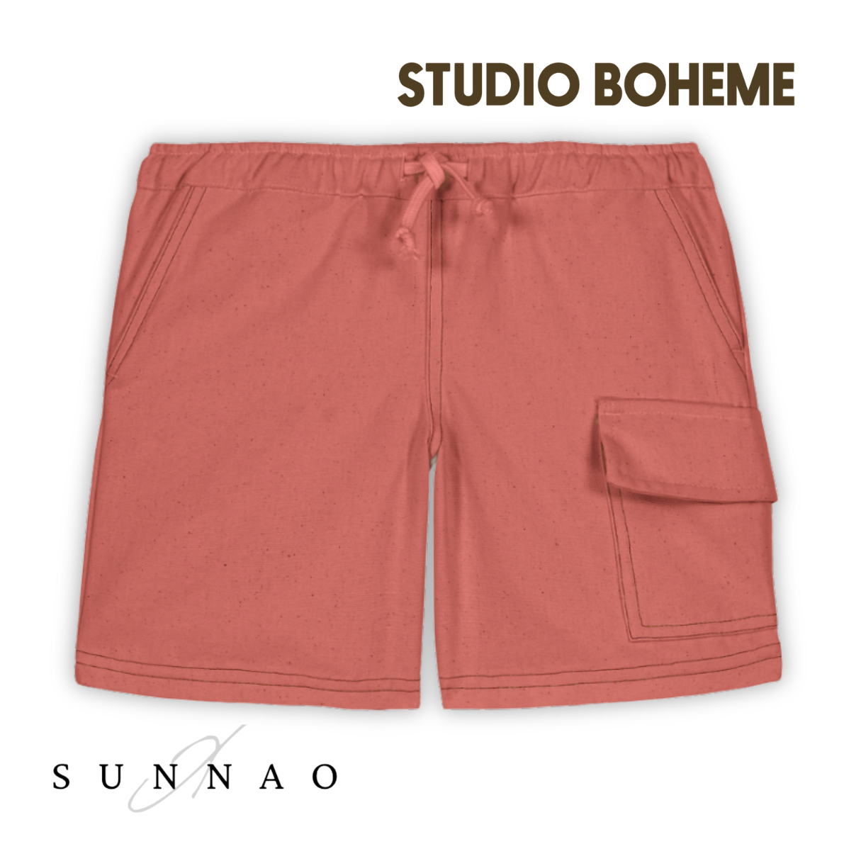 <STUDIO BOHEME PARIS> BERMUDA CARGO - TERRA PINK