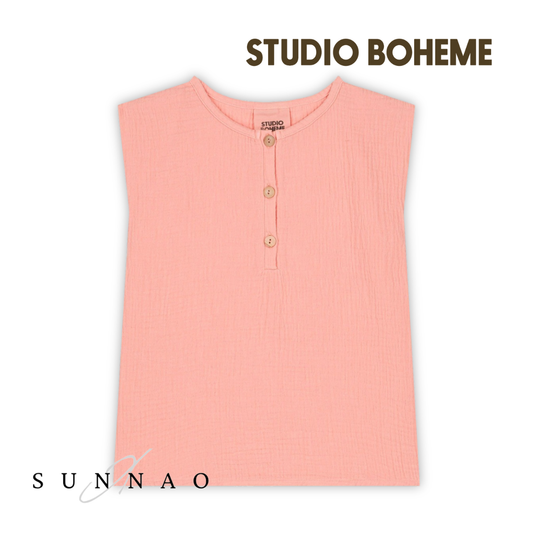 <STUDIO BOHEME PARIS> BLOUSE ROMAN - PEACH