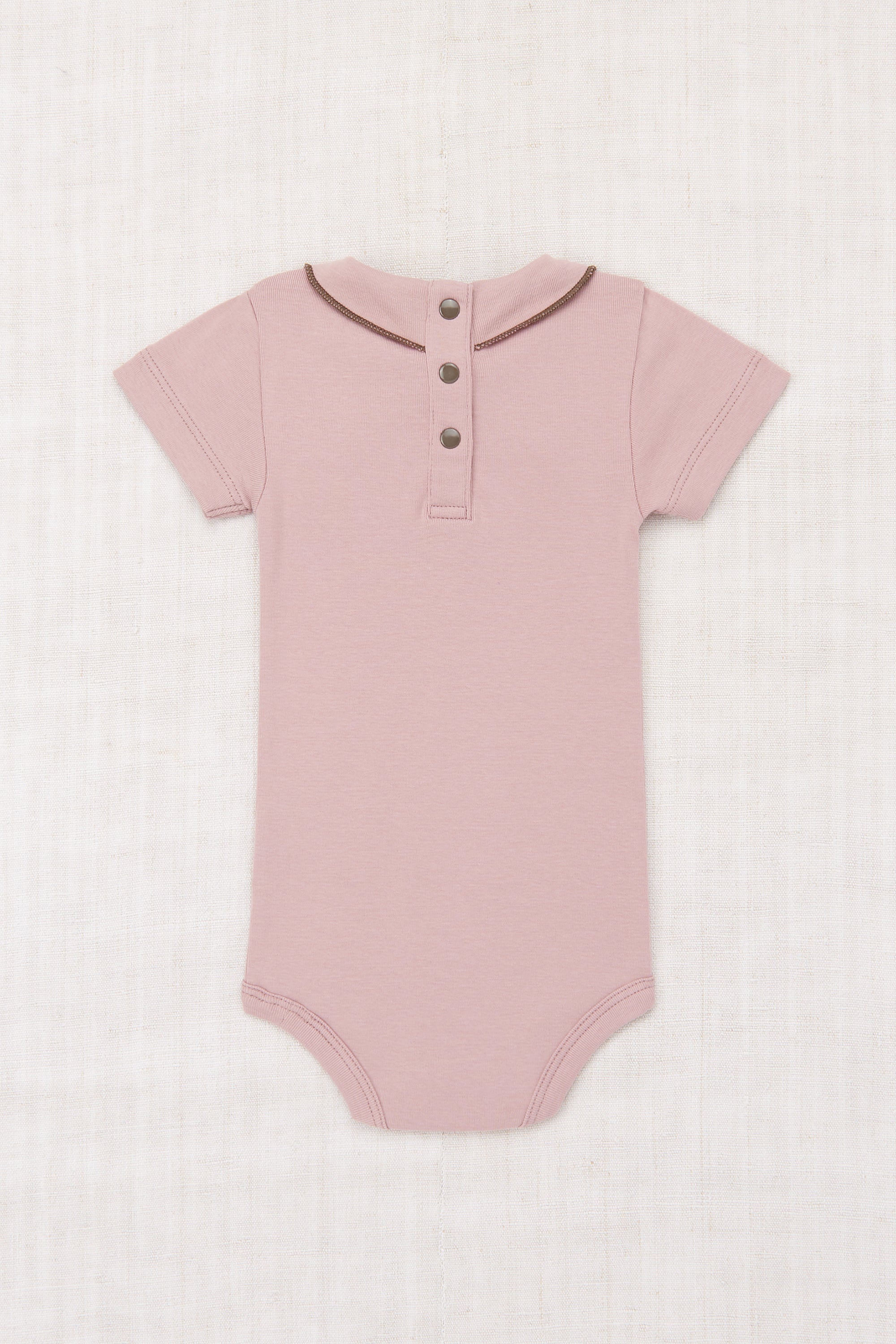 <Misha&Puff>Short Sleeve Scout Onesie - Plum Petal（6-24M）