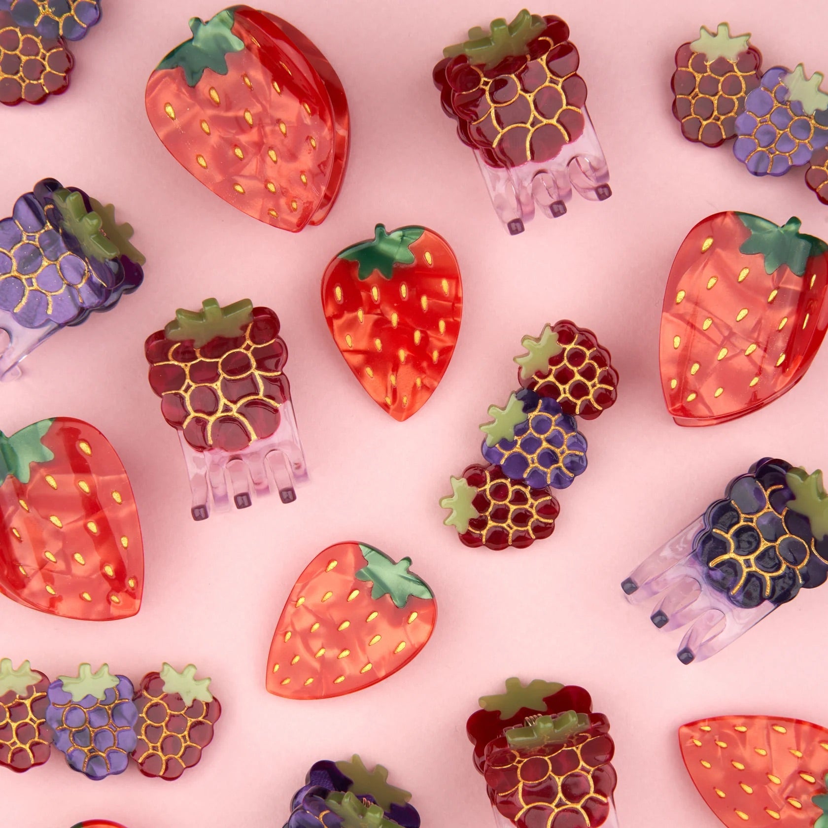 <COUCOU SUZETTE>FRUITS ROUGES HAIR CLIP