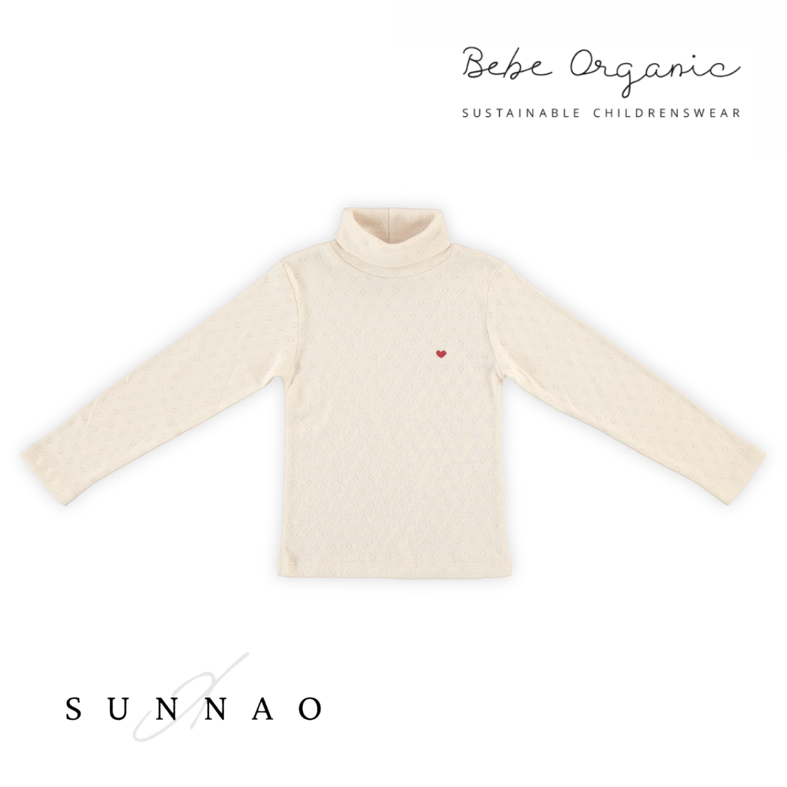 <Bebe Organic> Bebe Heart Turtleneck