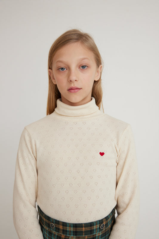 <Bebe Organic> Bebe Heart Turtleneck
