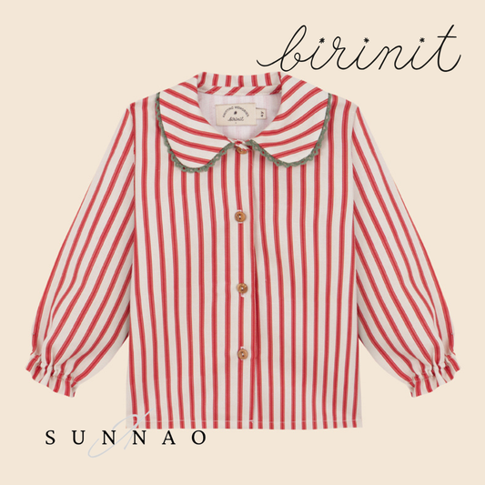 <Birinit Petit> Red stripes blouse