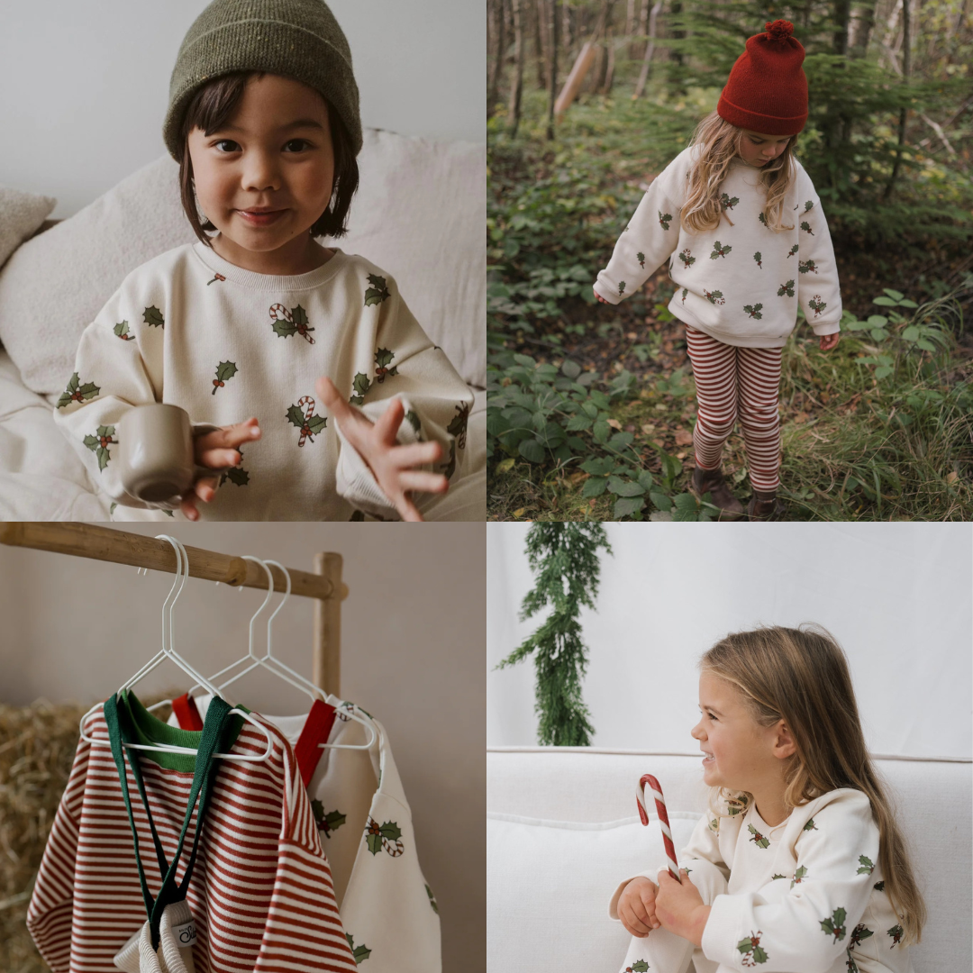 <Organic zoo>Christmas Holly Pajamas（1-5Y）