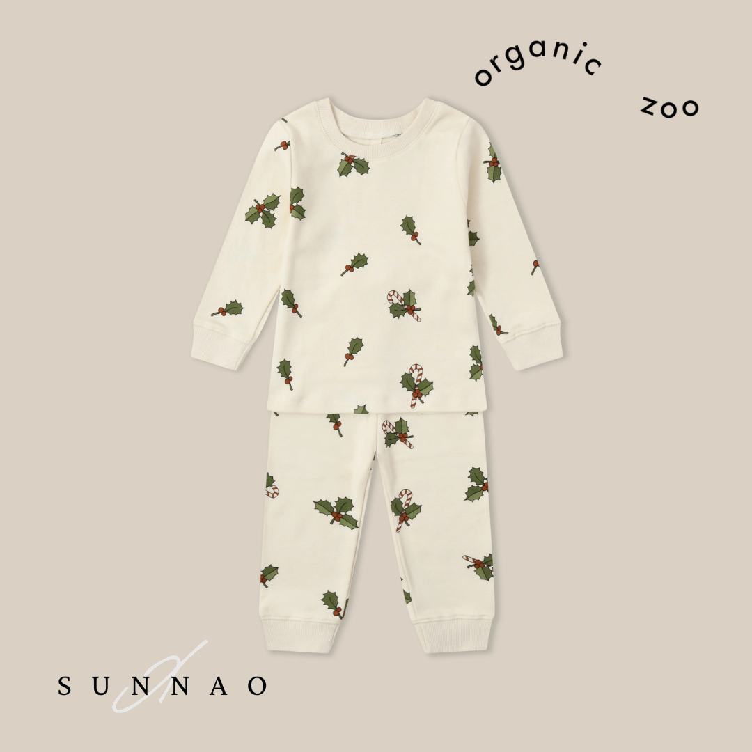 <Organic zoo>Christmas Holly Pajamas（1-5Y）