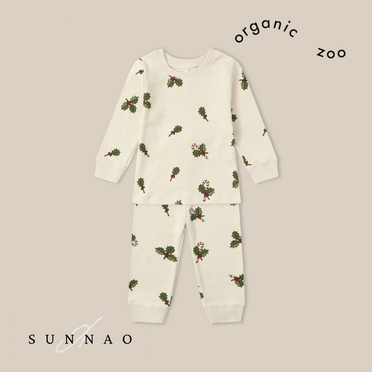 <Organic zoo>Christmas Holly Pajamas（1-5Y）