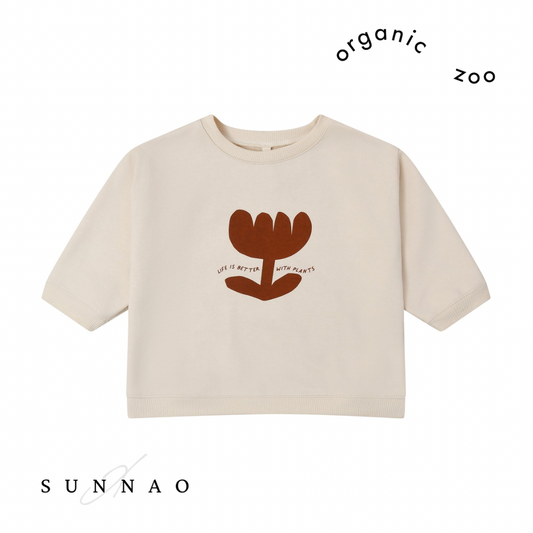 <Organic zoo>Plant Slogan Sweatshirt  （6M-5Y）