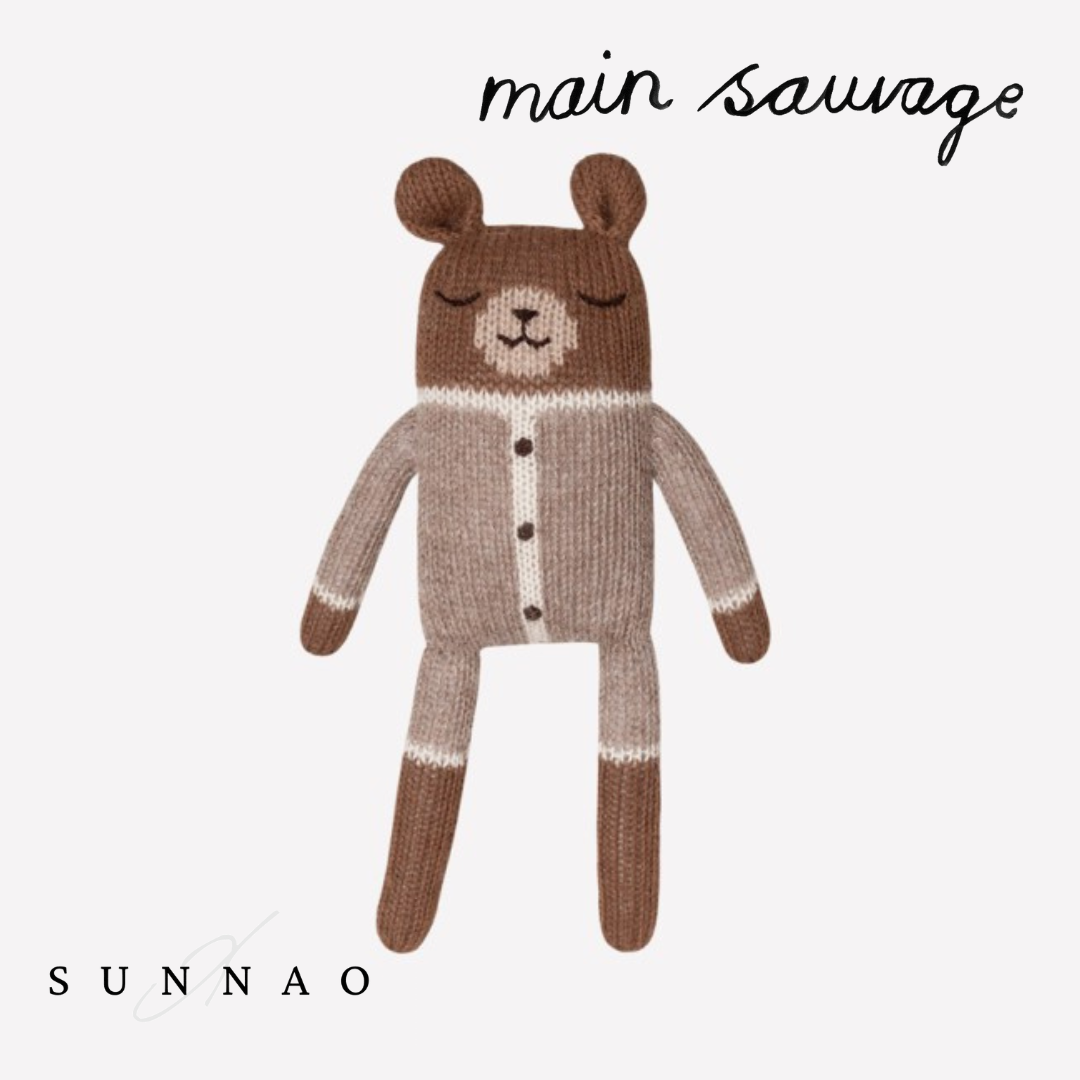 <Main Sauvage>Teddy knit toy - Oat romper