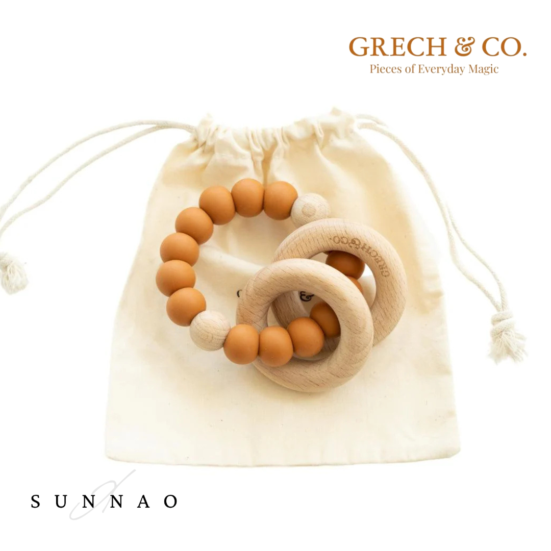 <GRECH&CO.> SEDONA TEETHING RING + RATTLE - SPICE