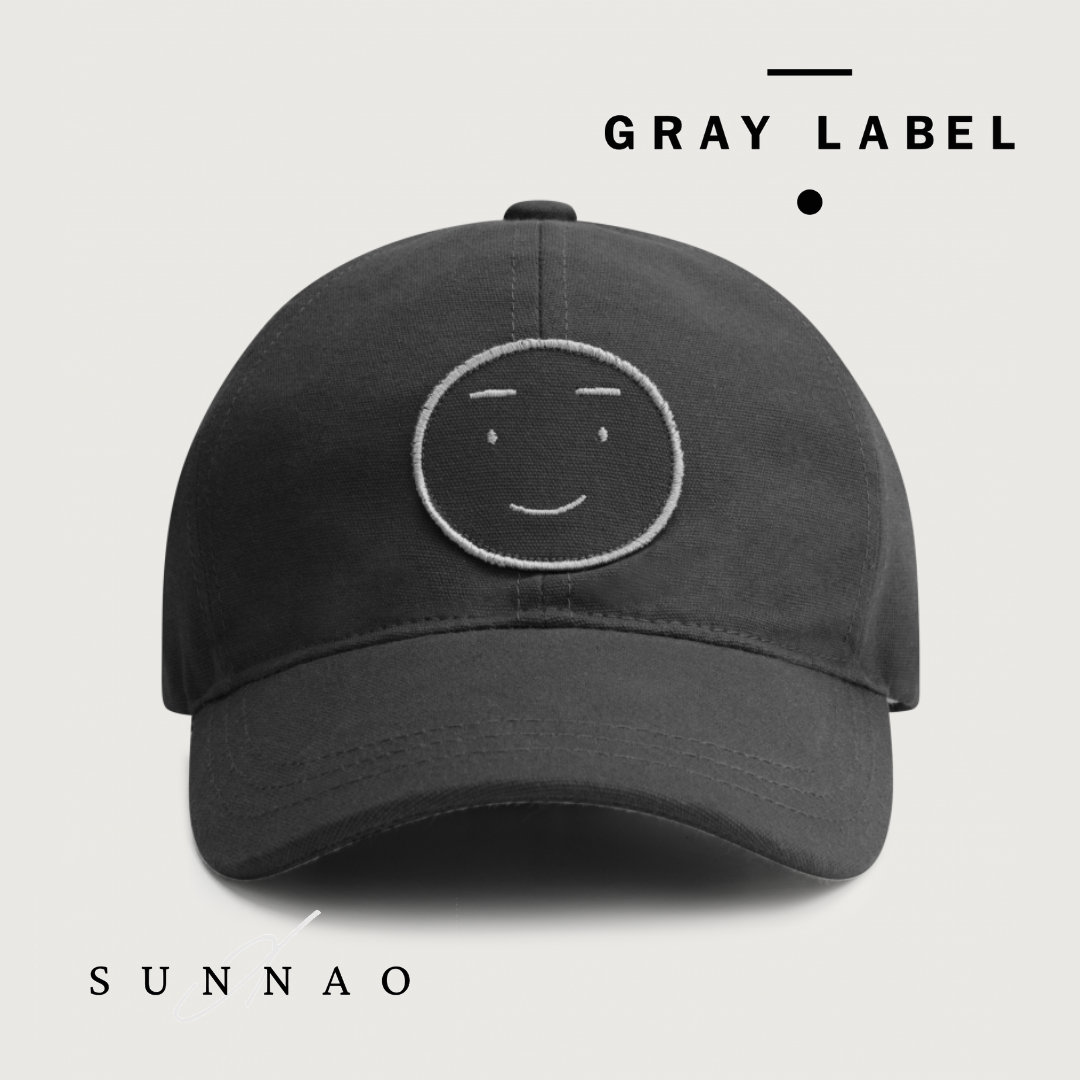 <GRAY LABEL>BASEBALL CAP - Nearly Black（One Size）