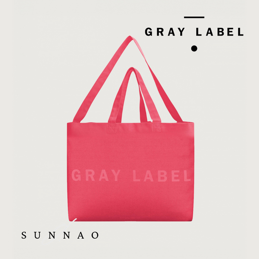 <GRAY LABEL>Canvas Shopper - Cherry