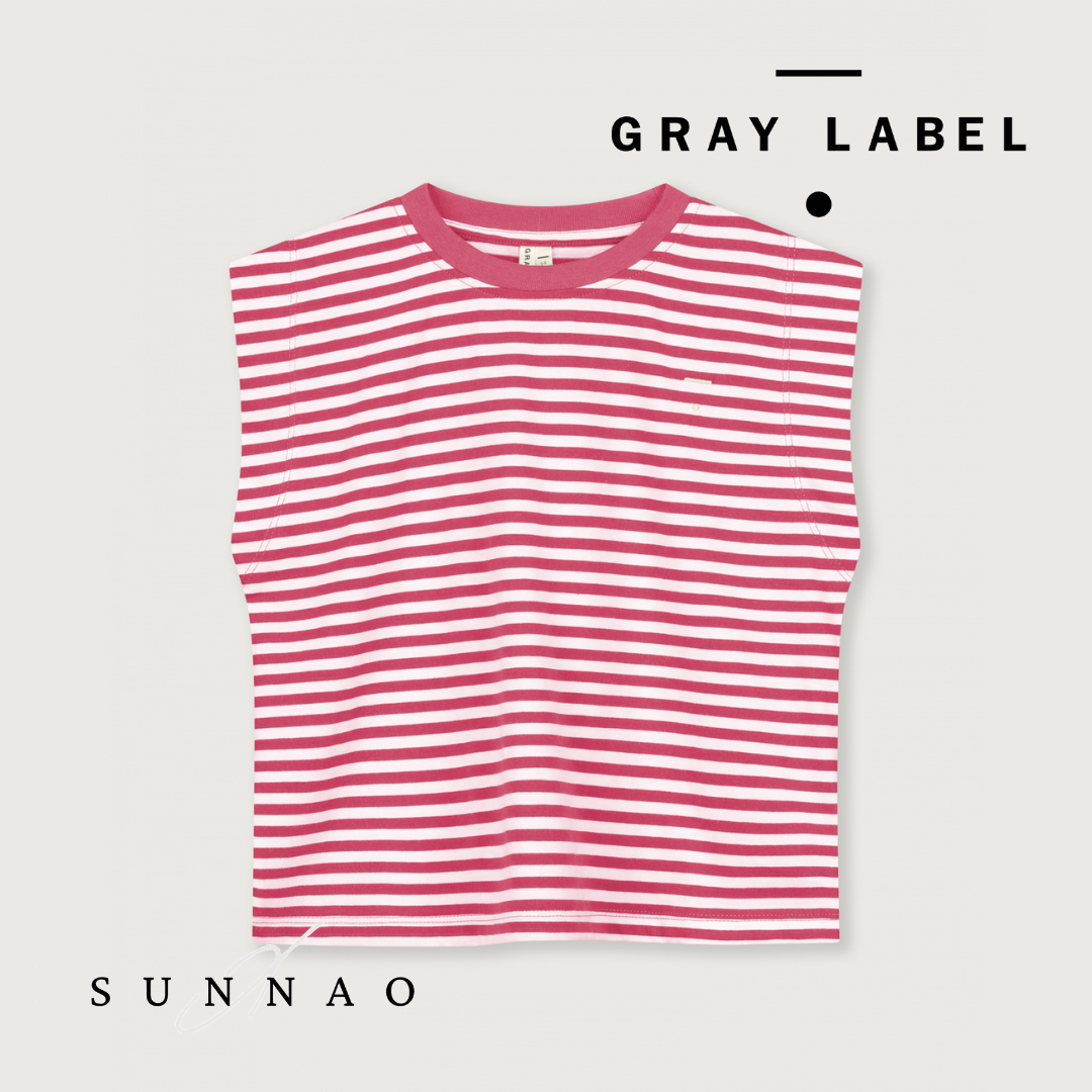 <GRAY LABEL>Muscle Tee -  Cherry/Cream（1-8Y）