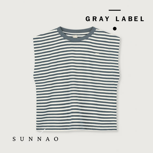 <GRAY LABEL>Muscle Tee - Blue Grey/Cream（1-8Y）