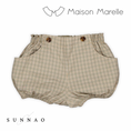 갤러리 뷰어로 이미지로드, 【予約／5月末お届け】<Maison marelle> Bloomer straps TERNES - check green& caramel-Maison marelle-SUNNAO
