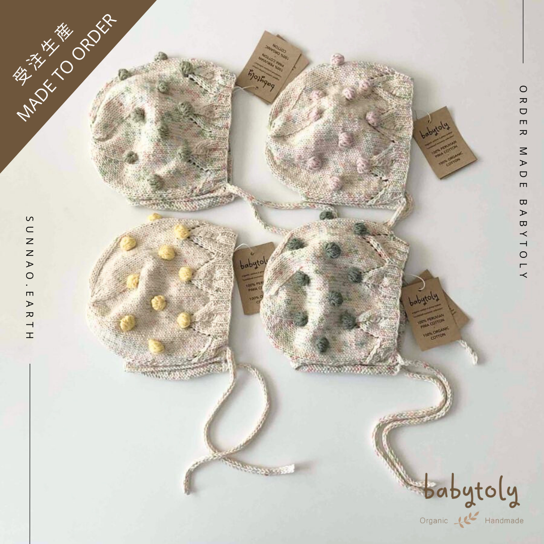 【予約／オーダー会】<Babytoly> Confetti - BLOSSOM POPCORN BONNET（0M-4Y）-Babytoly-SUNNAO