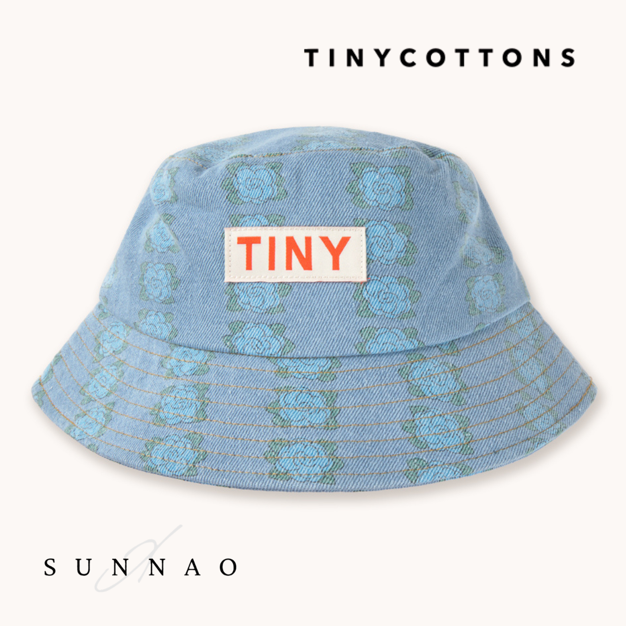 <TINYCOTTONS> Blue Flowers Bucket Hat