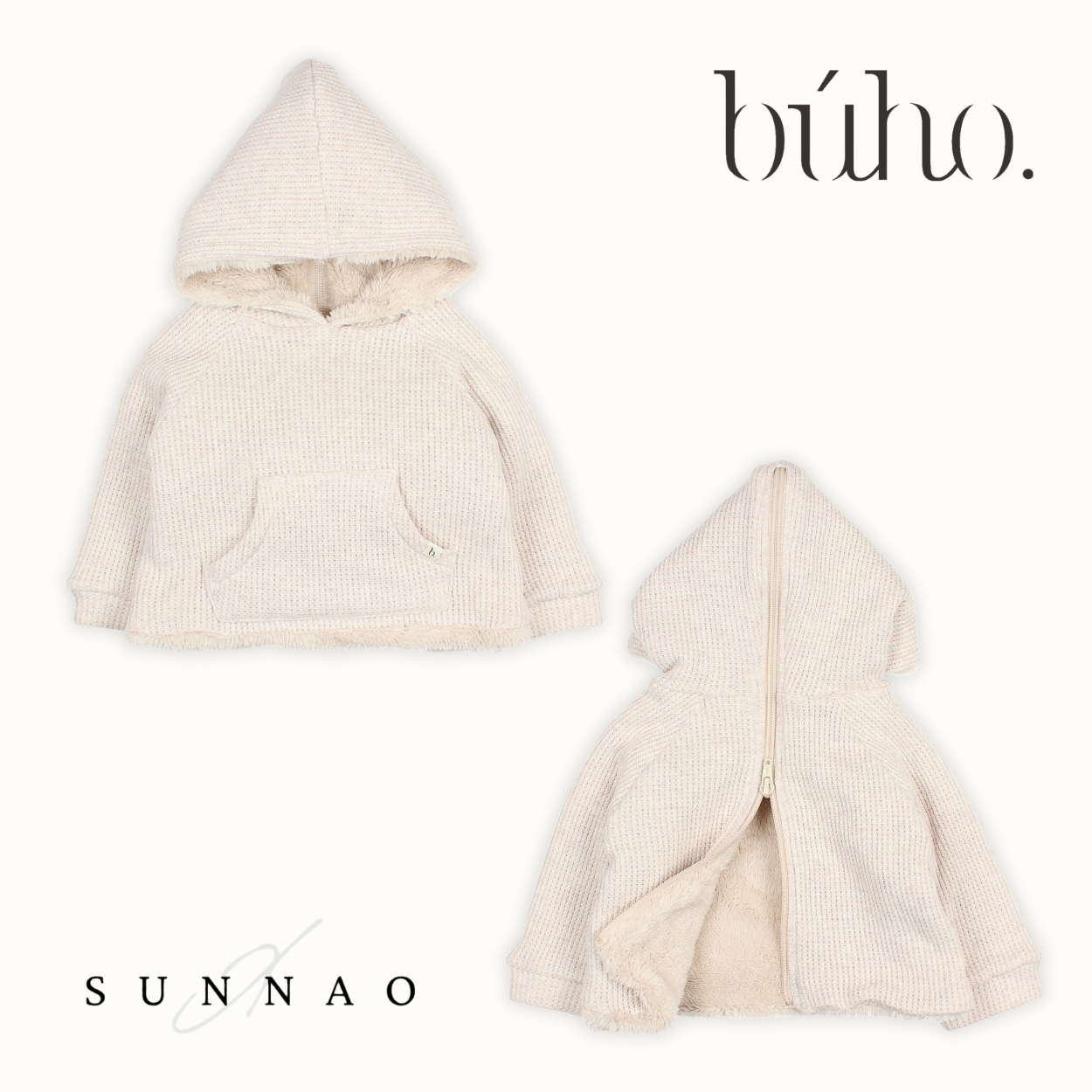 <Buho> BB WAFFLE JACKET - IVORY