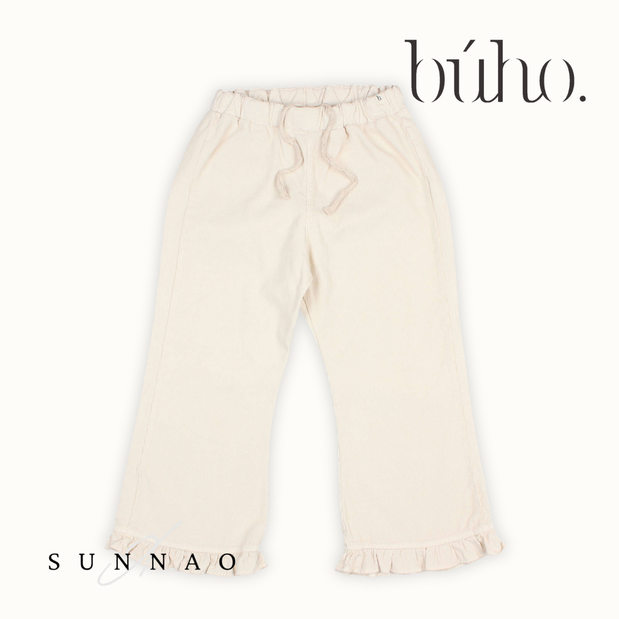 <Buho> SOFT VELOUR GIRLY PANTS - IVORY