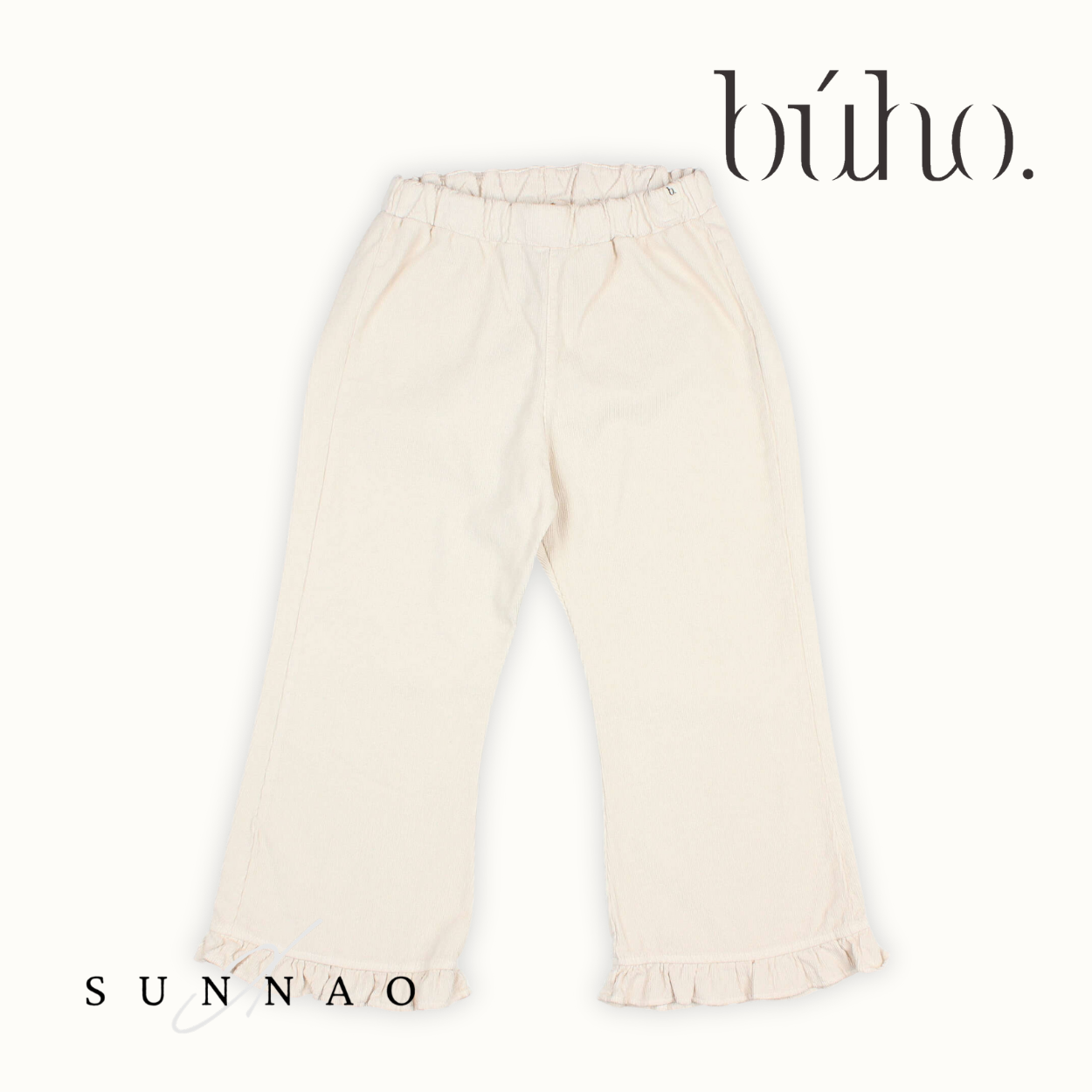 <Buho> SOFT VELOUR GIRLY PANTS - IVORY
