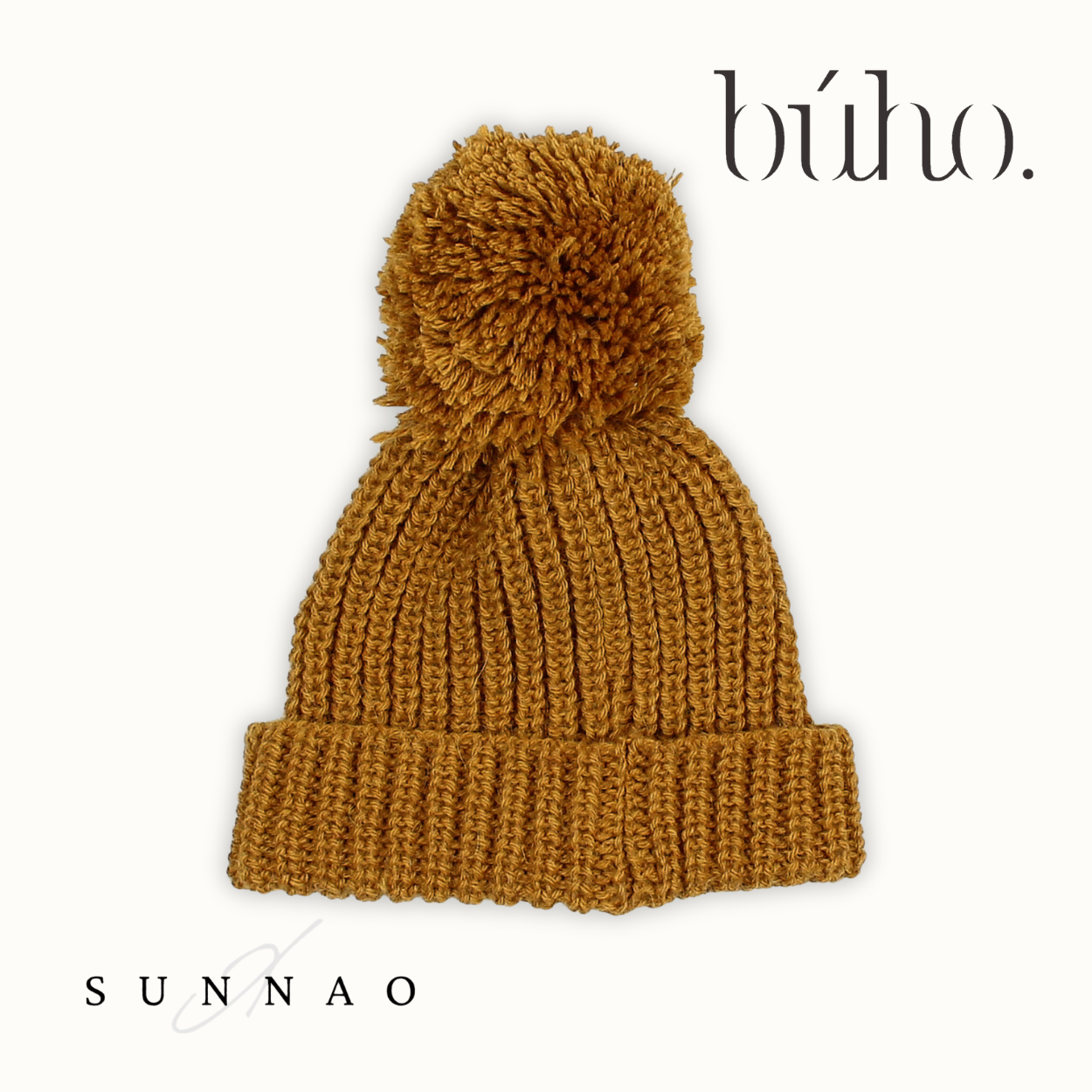 <Buho> SOFT KNIT HAT - OCRE