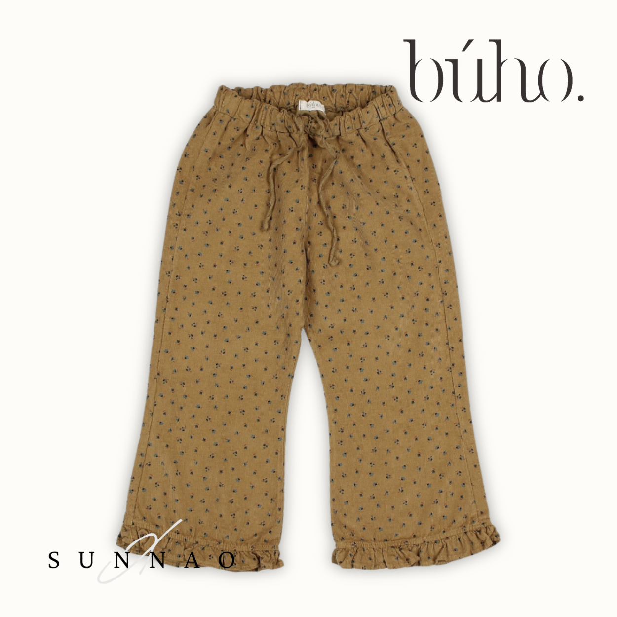 Buho FALL SOFT VELOUR PANTS - OCRE (2-6Y) ★