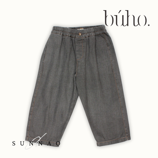 <Buho> DENIM PANTS - GREY DENIM
