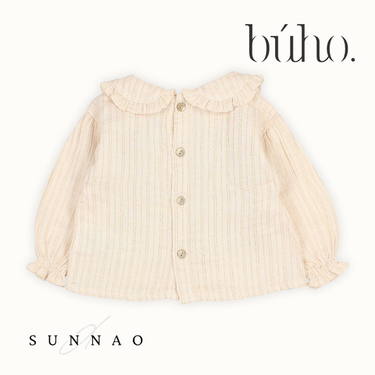 Buho BB Lurex Blouse - Ivory (12-24M) ★