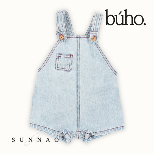<Buho> BB DENIM DUNGAREE - DENIM BLEACH