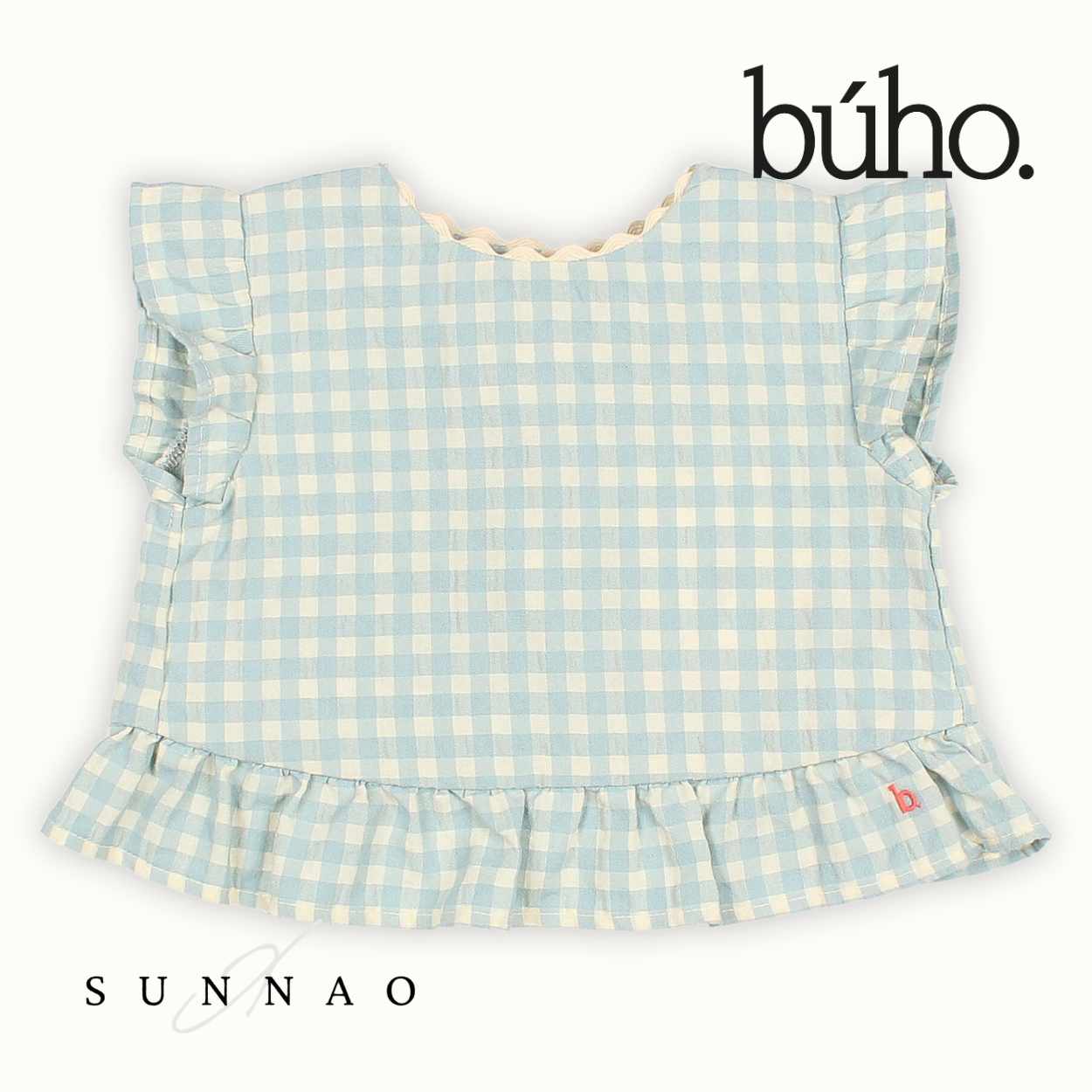 <Buho> BB GIMGHAM TOP - AQUA
