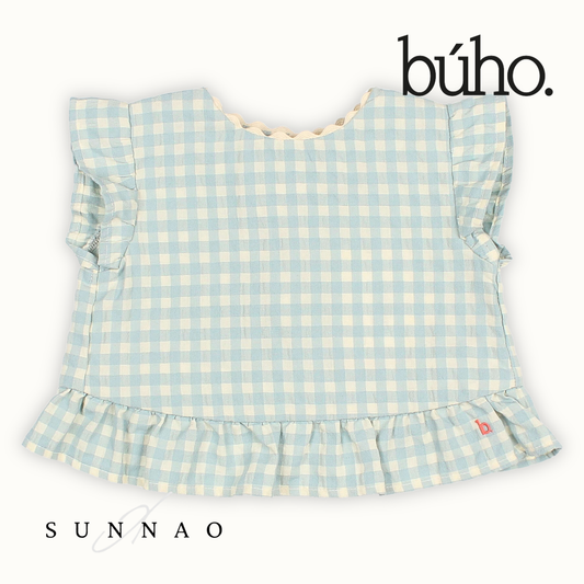 <Buho> BB GIMGHAM TOP - AQUA