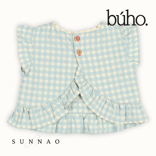 <Buho> BB GIMGHAM TOP - AQUA