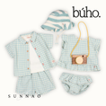 갤러리 뷰어로 이미지로드, <Buho> BB GIMGHAM TOP - AQUA
