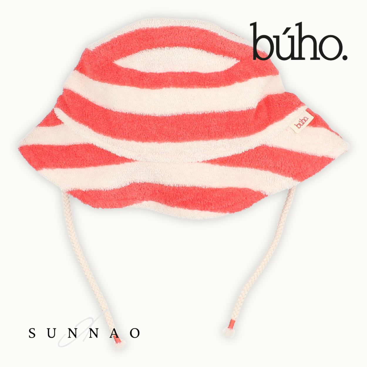 <Buho> BB TERRY STRIPES HAT - CORAL