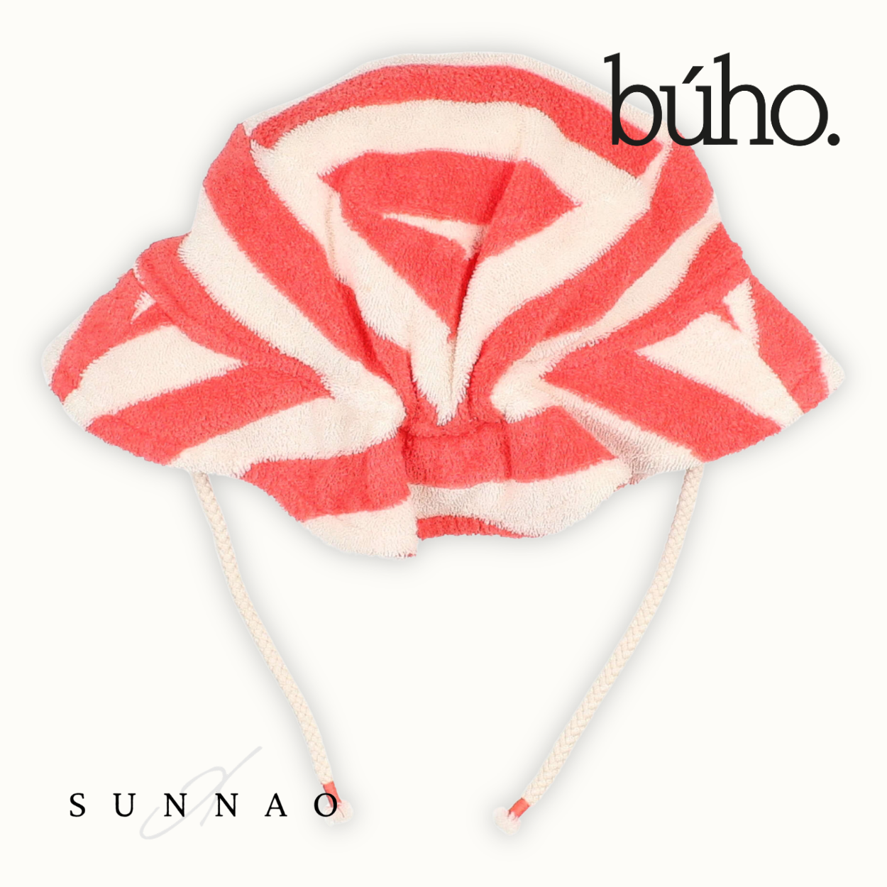 <Buho> BB TERRY STRIPES HAT - CORAL