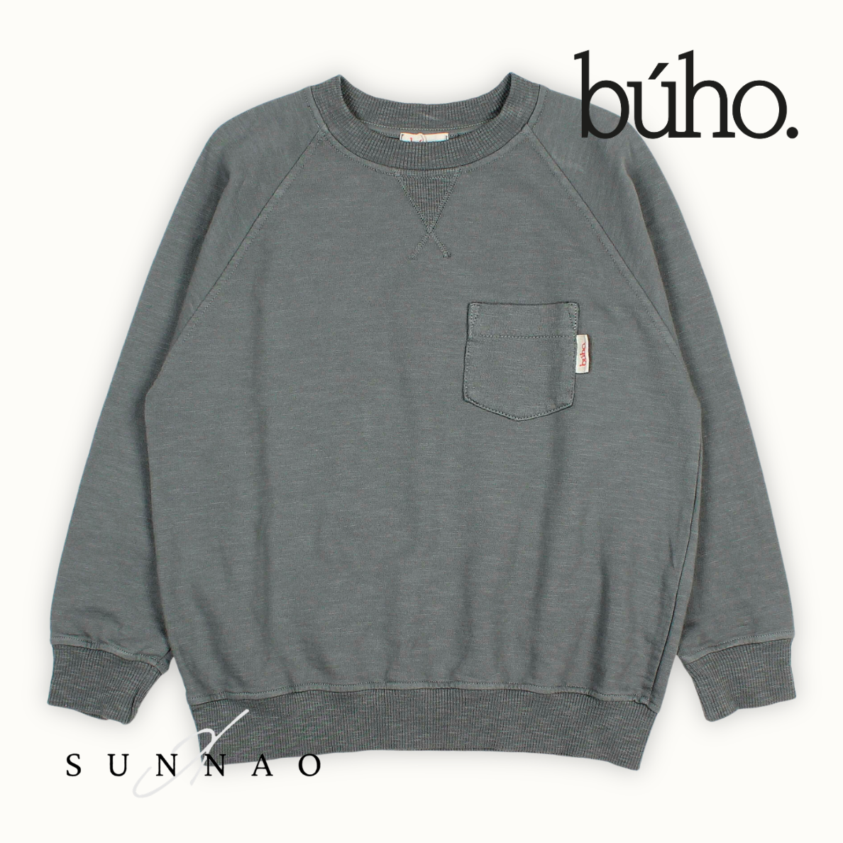 <Buho> POCKET SWEATSHIRT - GRAPHITE