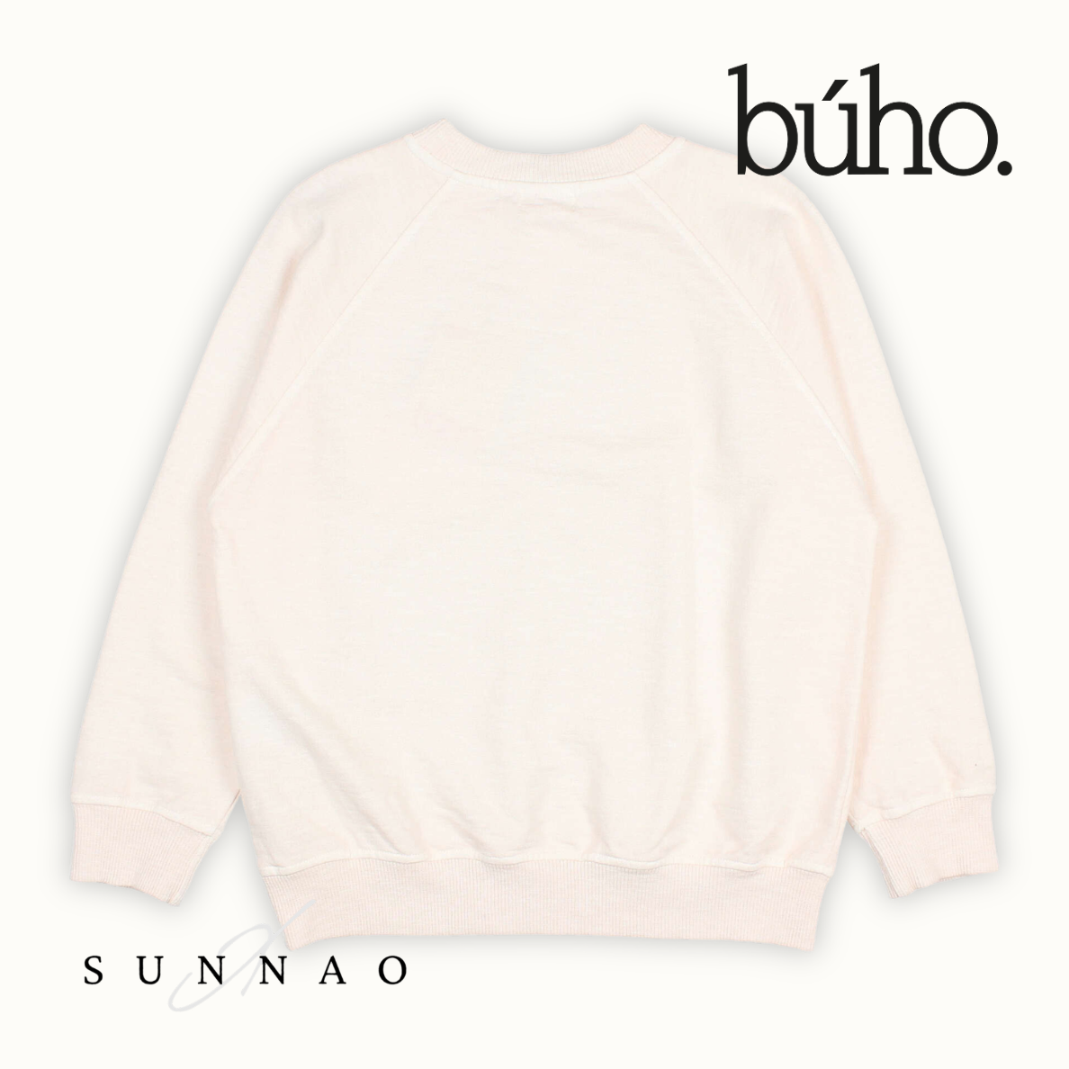 <Buho> POCKET SWEATSHIRT - CREAM PINK