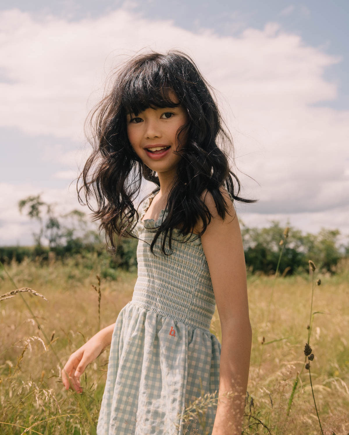 <Buho> GINGHAM JUMPSUIT - AQUA