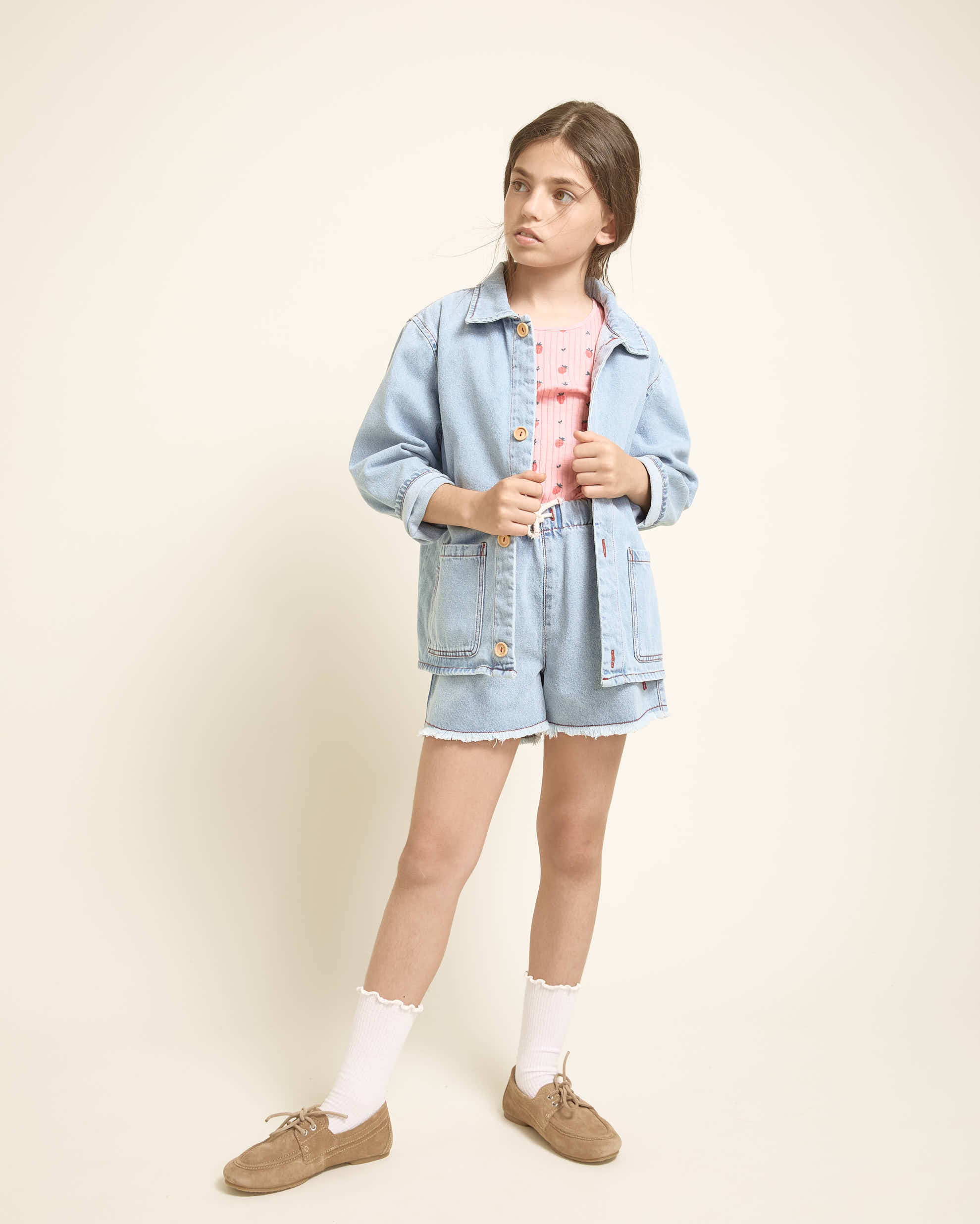 <Buho> DENIM SHORTS - DENIM BLEACH