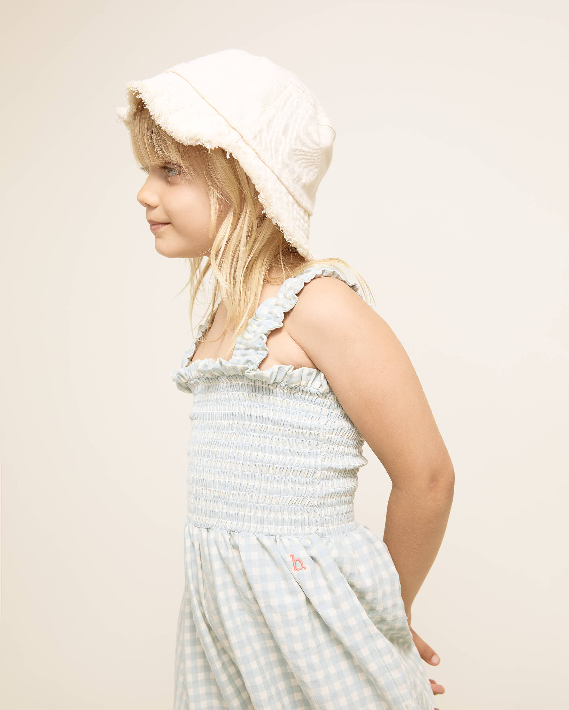 <Buho> GINGHAM JUMPSUIT - AQUA