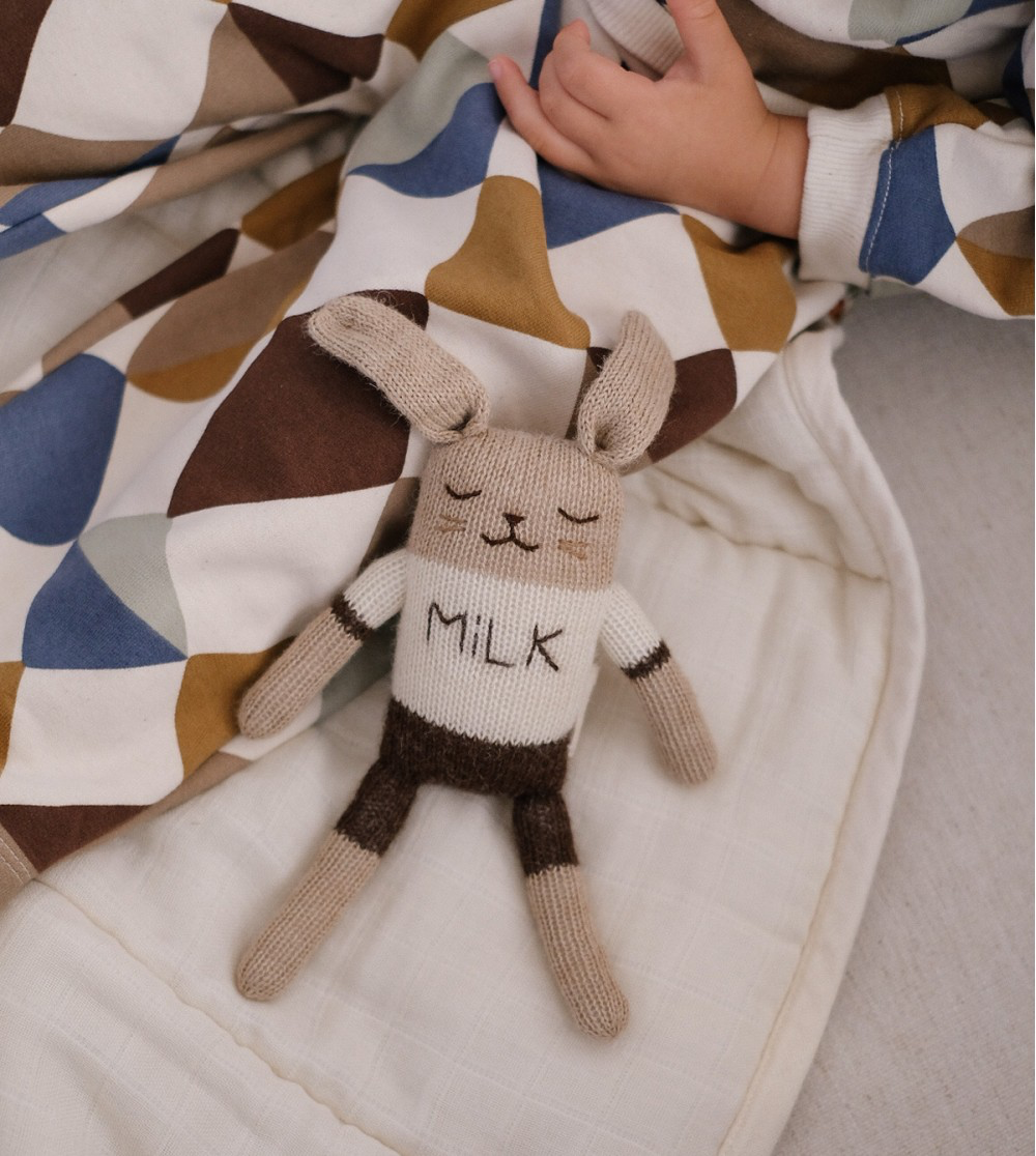 <Main Sauvage>Bunny knit toy - Milk bunny knit toy