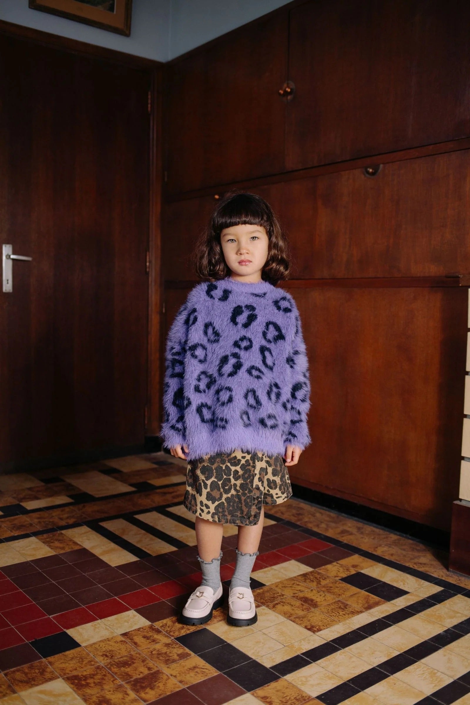 <CALL ME FRANKIE> CMF LEOPARD FLUFFY SWEATER