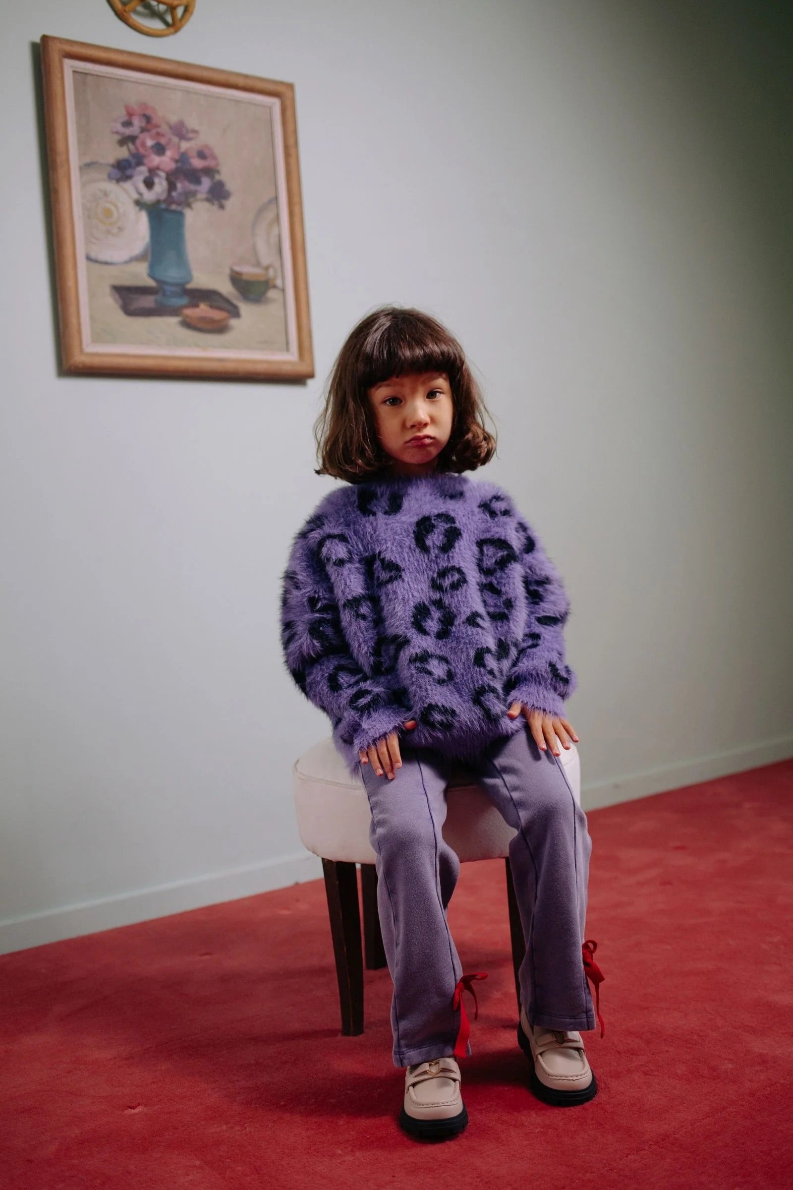 <CALL ME FRANKIE> CMF LEOPARD FLUFFY SWEATER