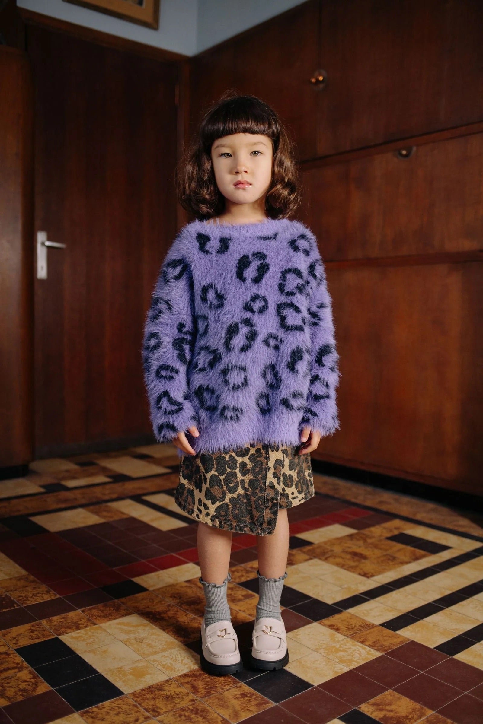 <CALL ME FRANKIE> CMF LEOPARD FLUFFY SWEATER