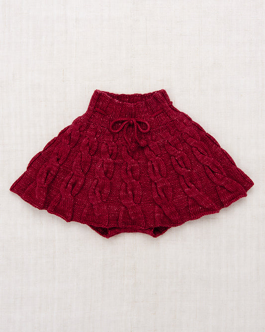 <Misha&Puff>Cable Skating Skirt - Berry（2-6Y）