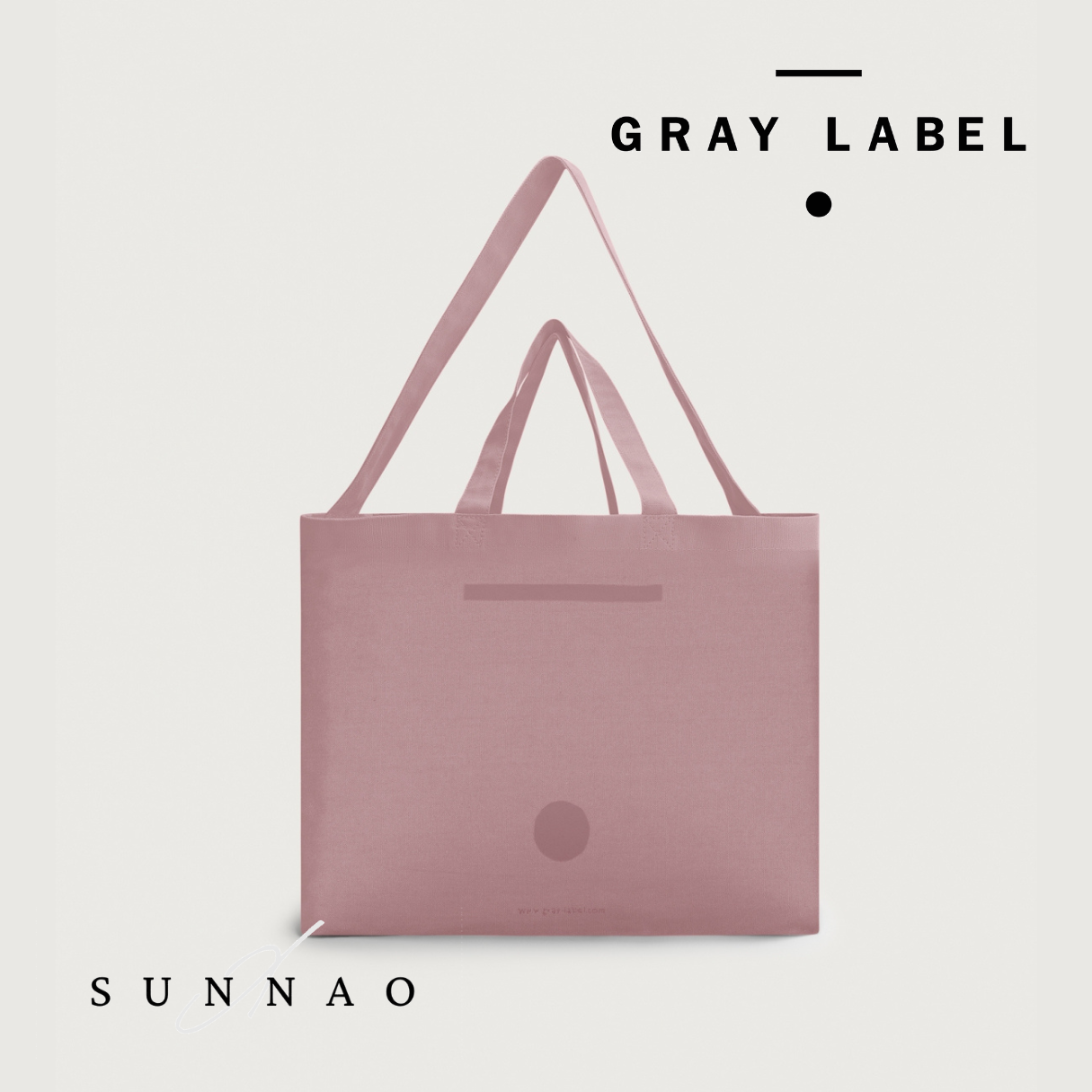 <GRAY LABEL> Canvas Shopper - Berry　