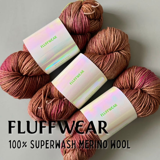 <FLUFFWEAR>SUPER WASH MERINO WOOL YARN - RORE BROWN