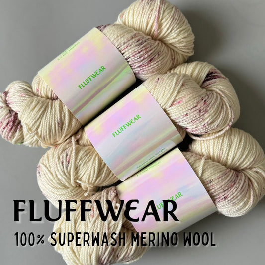 <FLUFFWEAR>SUPER WASH MERINO WOOL YARN - PLUM CONFETTI