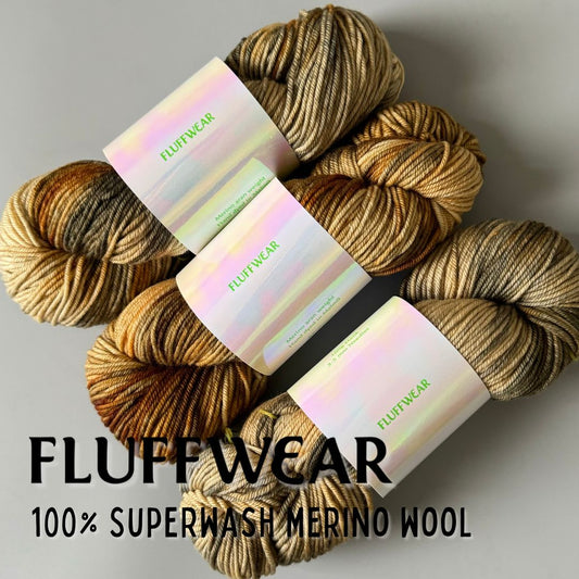 <FLUFFWEAR>SUPER WASH MERINO WOOL YARN - BRINDLE