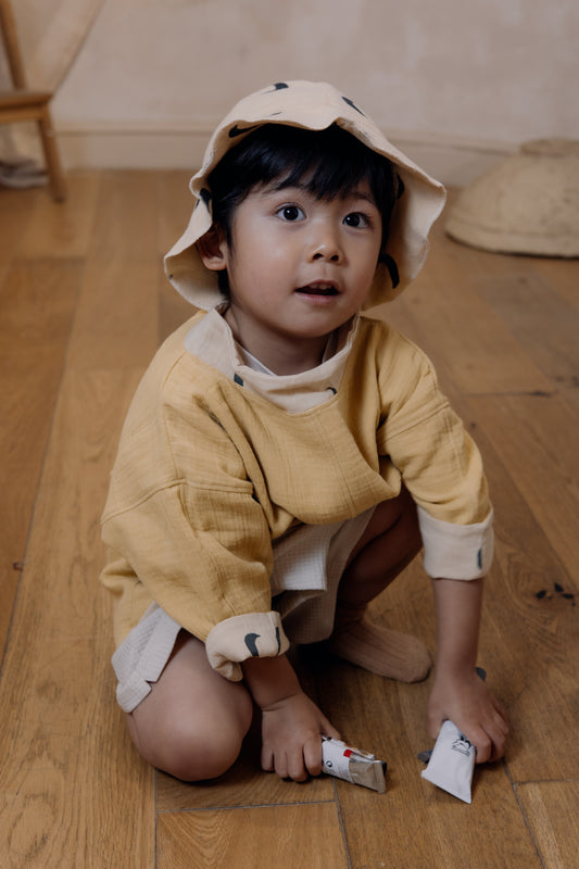 <Organic zoo> Ceramic White Waffle Rope Shorts（6M-12M）-Organic zoo-SUNNAO